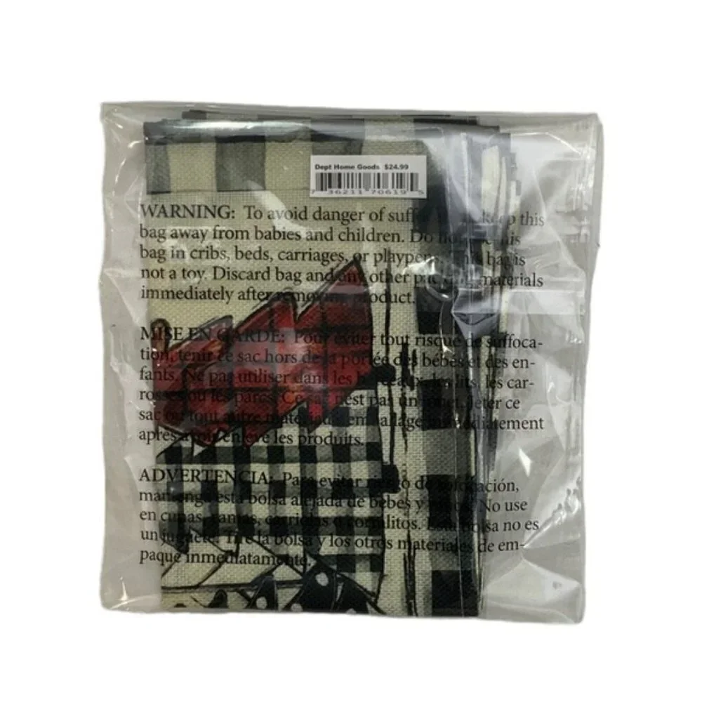 Christmas Placemats Primitive Farmhouse Buffalo Plaid Check Neutral  17.5 X 12